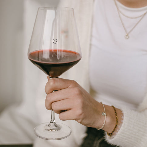 Verre à vin coeur 490ml