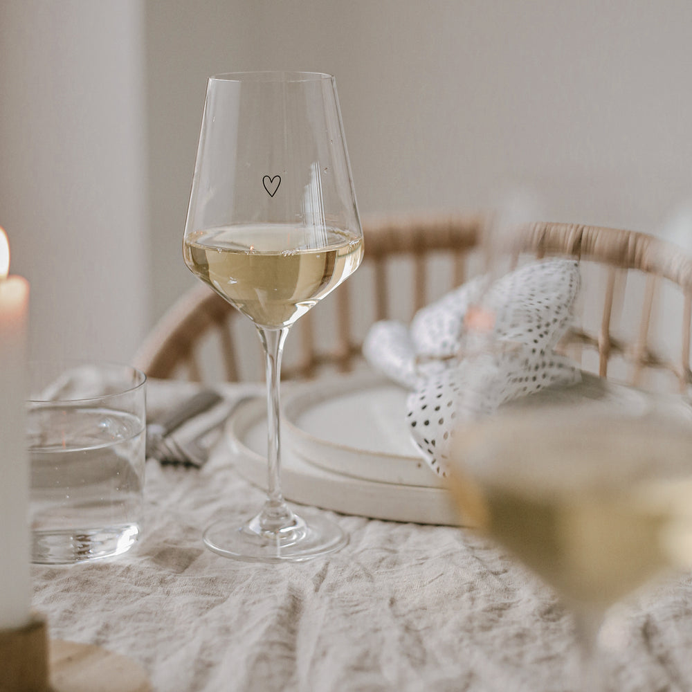 Verre à vin coeur 390ml