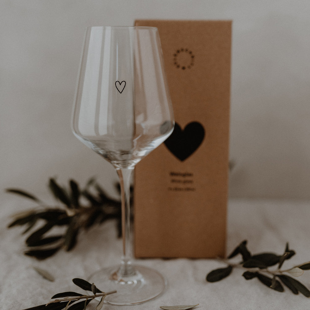 Verre à vin coeur 390ml