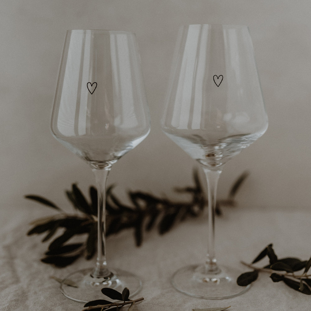 Verre à vin coeur 390ml