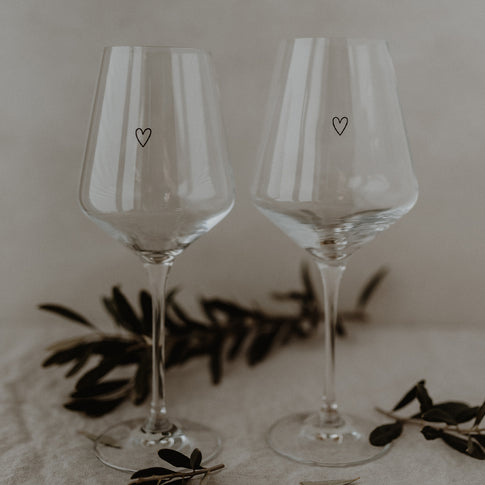 Verre à vin coeur 390ml