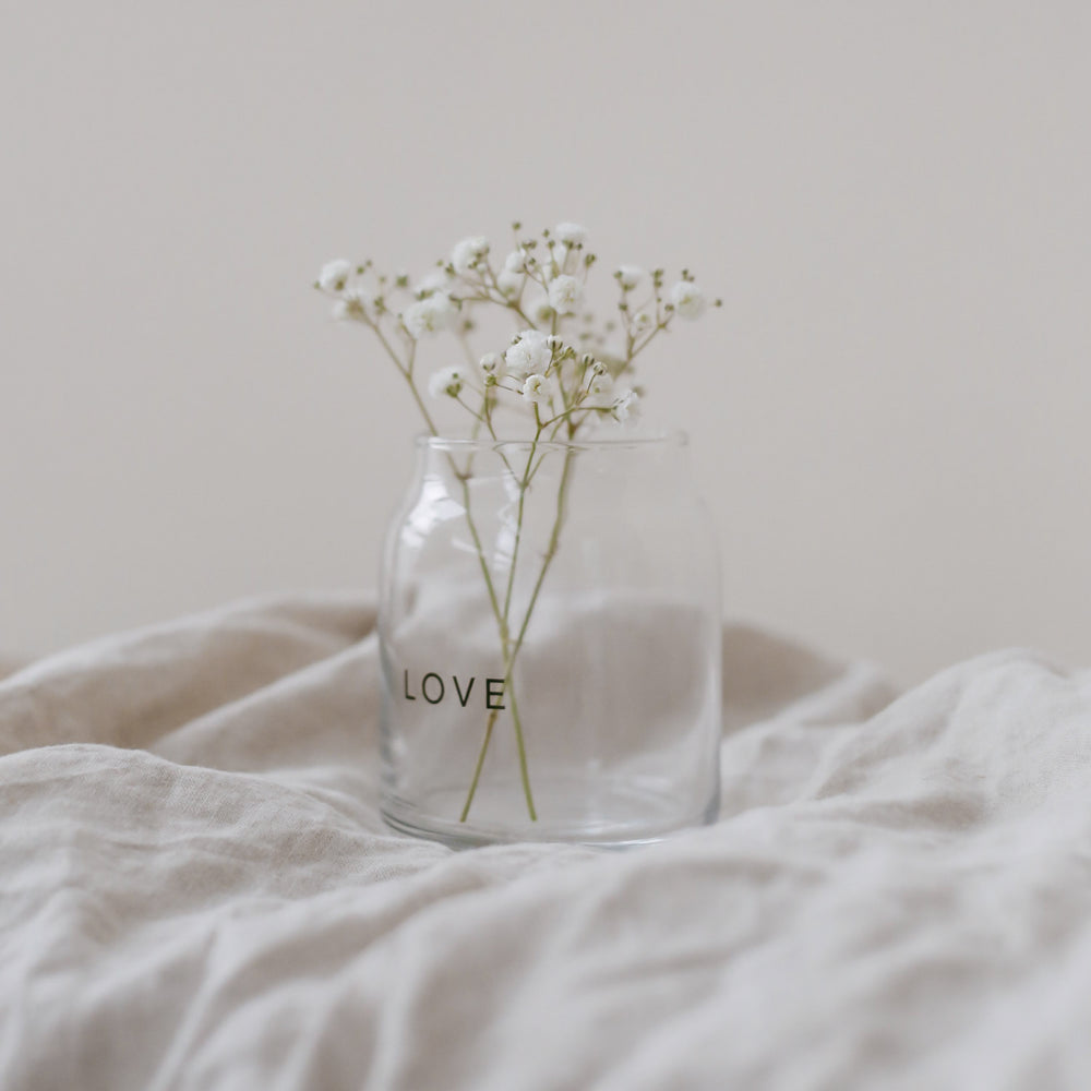 Vase en verre petit Love