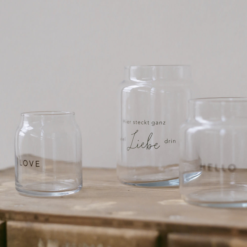 Vase en verre petit Love