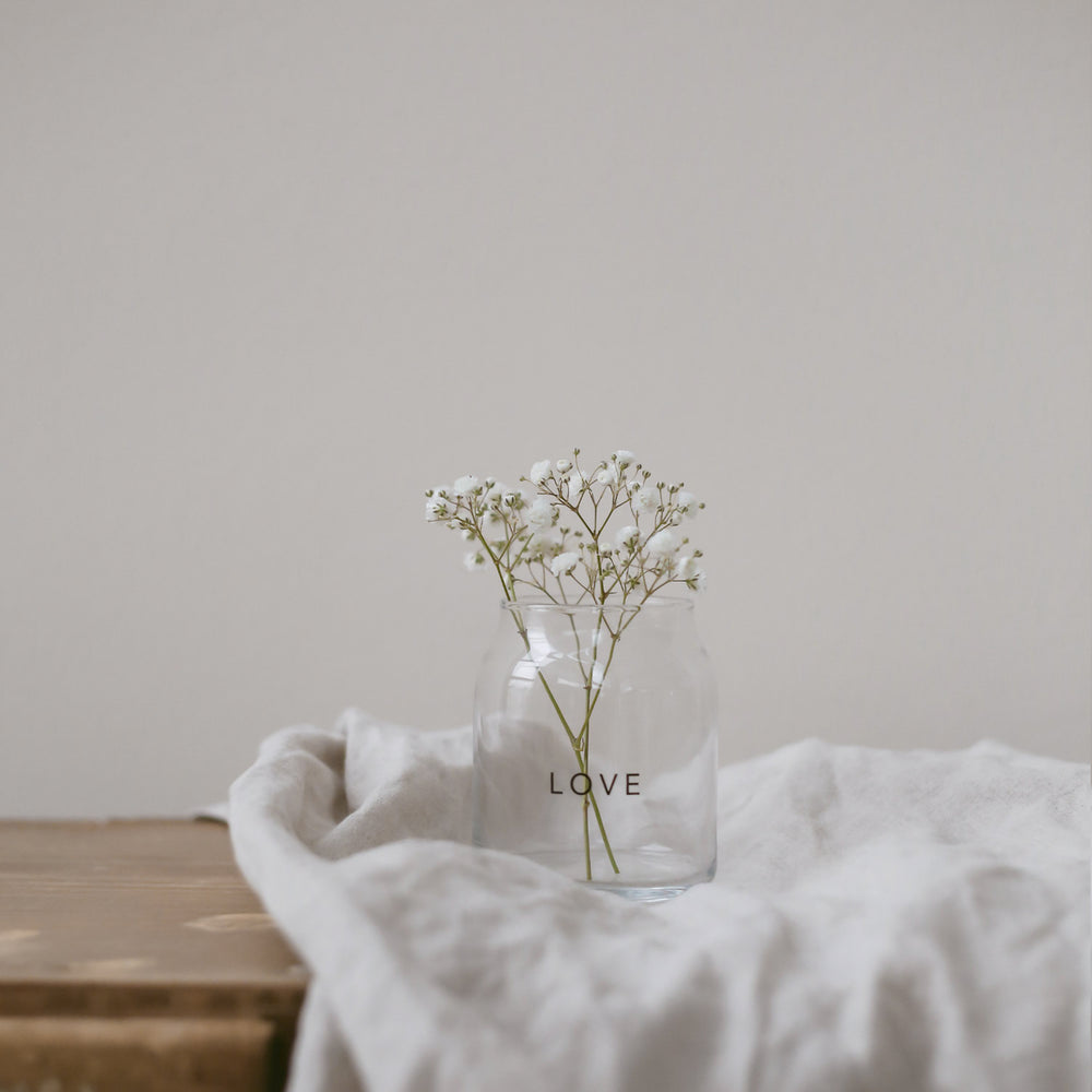 Vase en verre petit Love