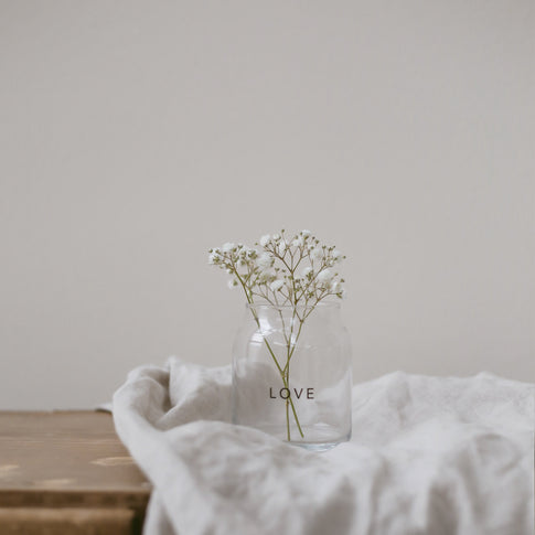 Vase en verre petit Love