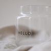 Vase moyen en verre Hello