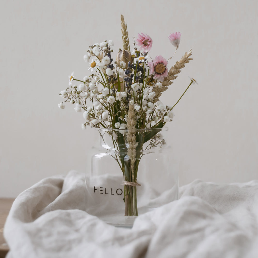 Vase moyen en verre Hello