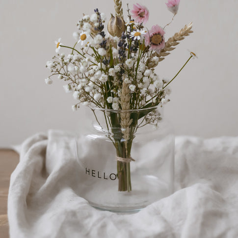 Vase moyen en verre Hello