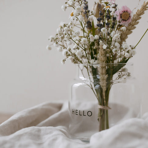 Vase moyen en verre Hello