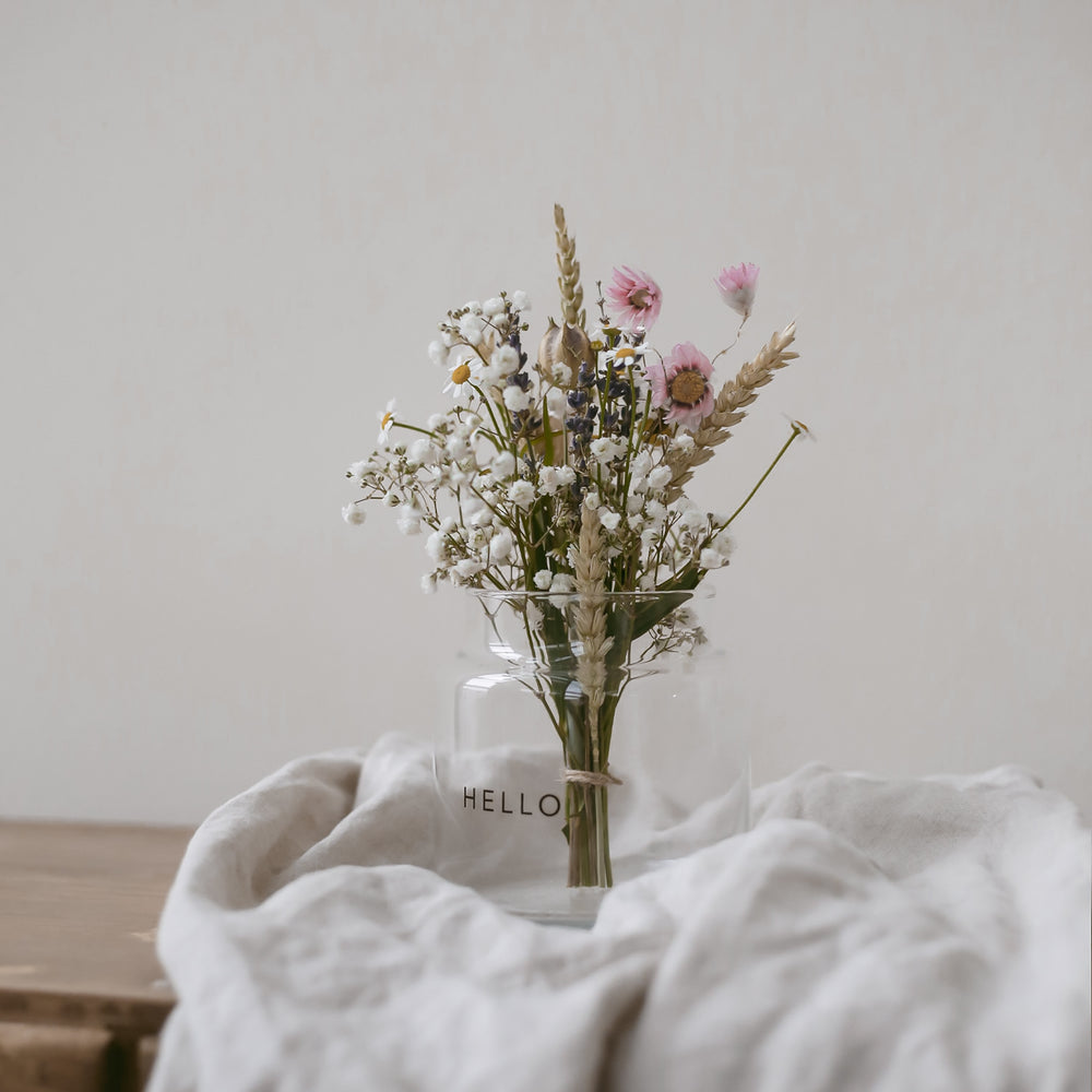 Vase moyen en verre Hello