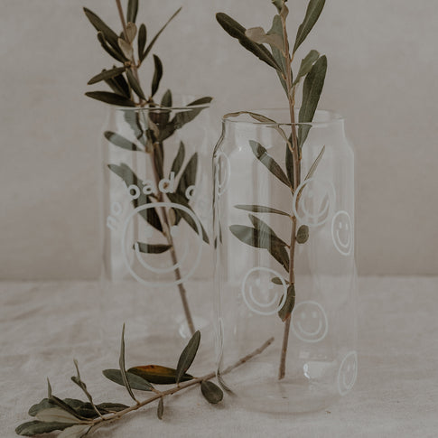 Hohes Trinkglas Smileys | Eulenschnitt 