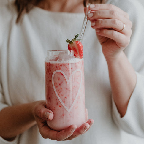 Hohes Trinkglas Herz | Eulenschnitt 