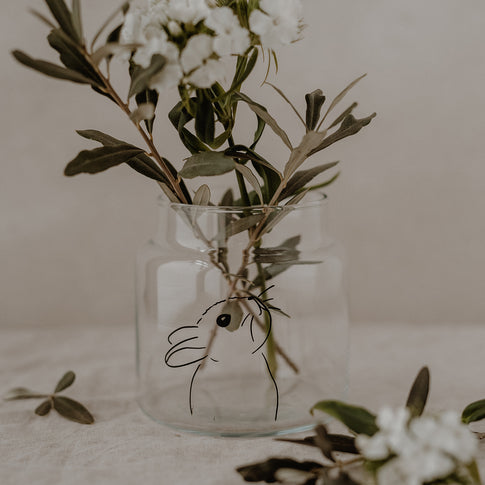 Vase en verre lapin Hase
