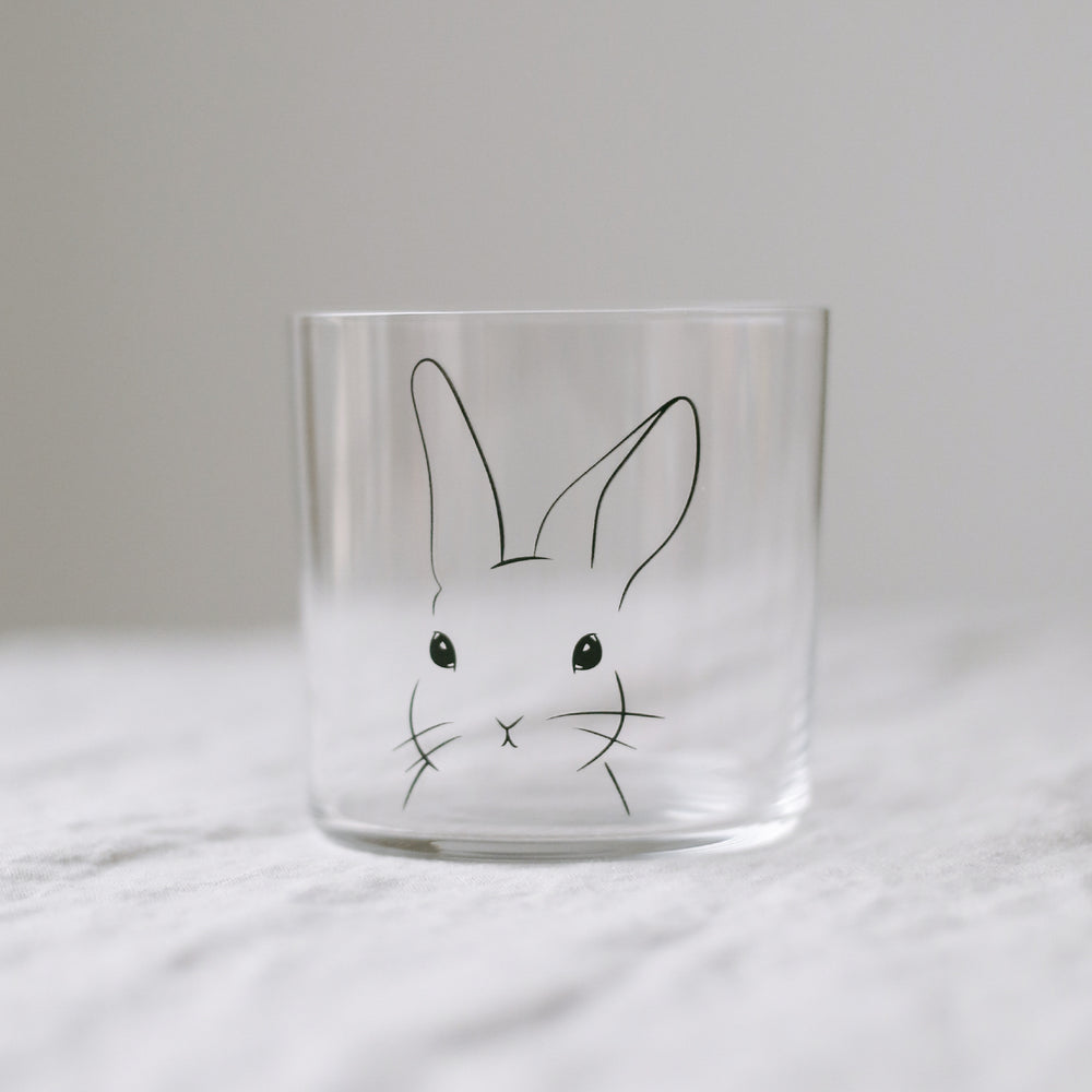 Verre à boire lapin noir