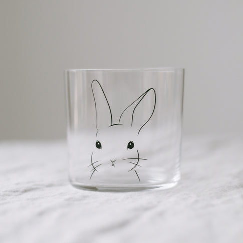 Verre à boire lapin noir