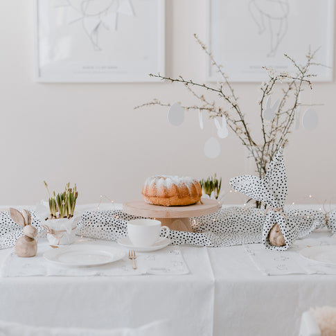 Holzanhänger Hase weiß im 8er Set