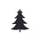 Pendentifs en bois sapin noir en lot de 8