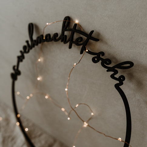 Couronne en bois Es weihnachtet sehr