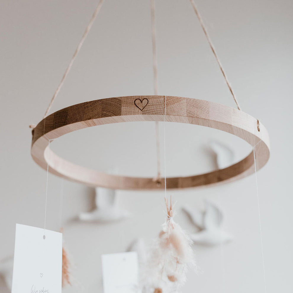 Couronne en bois de chêne Coeur