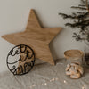 Couronne en bois Let it snow