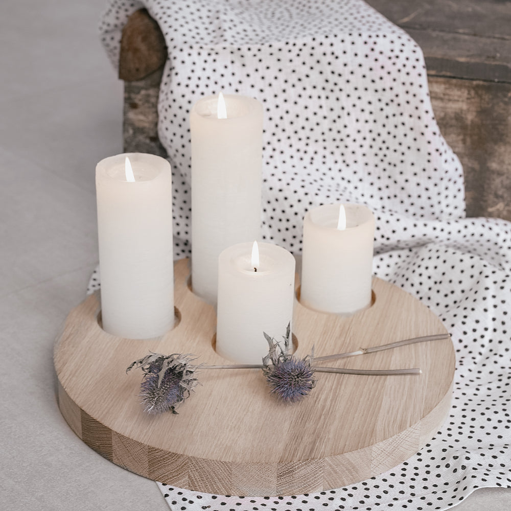 Bougeoir 32 cm en chêne