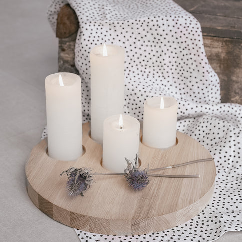 Bougeoir 32 cm en chêne