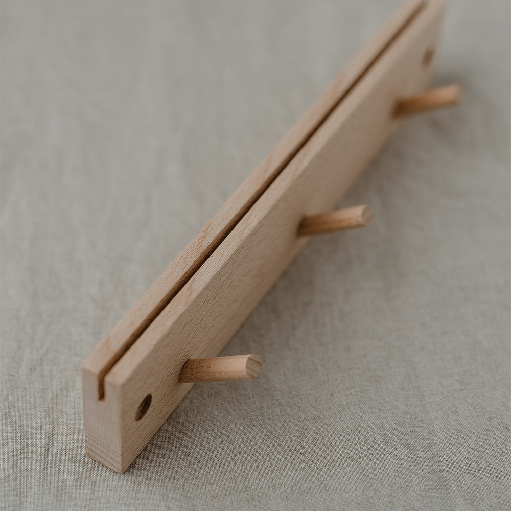 Barre à crochets avec porte-cartes 25 cm