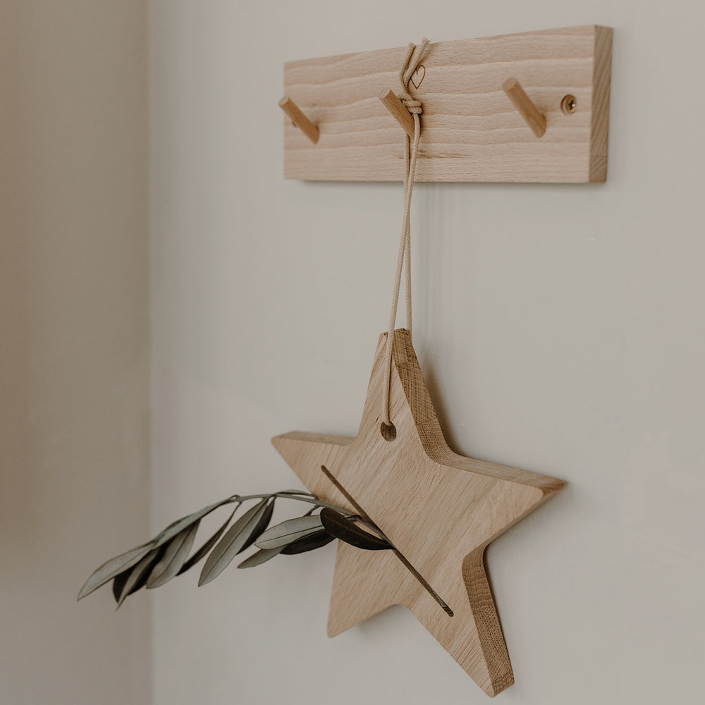 Barre à crochets coeur 23cm