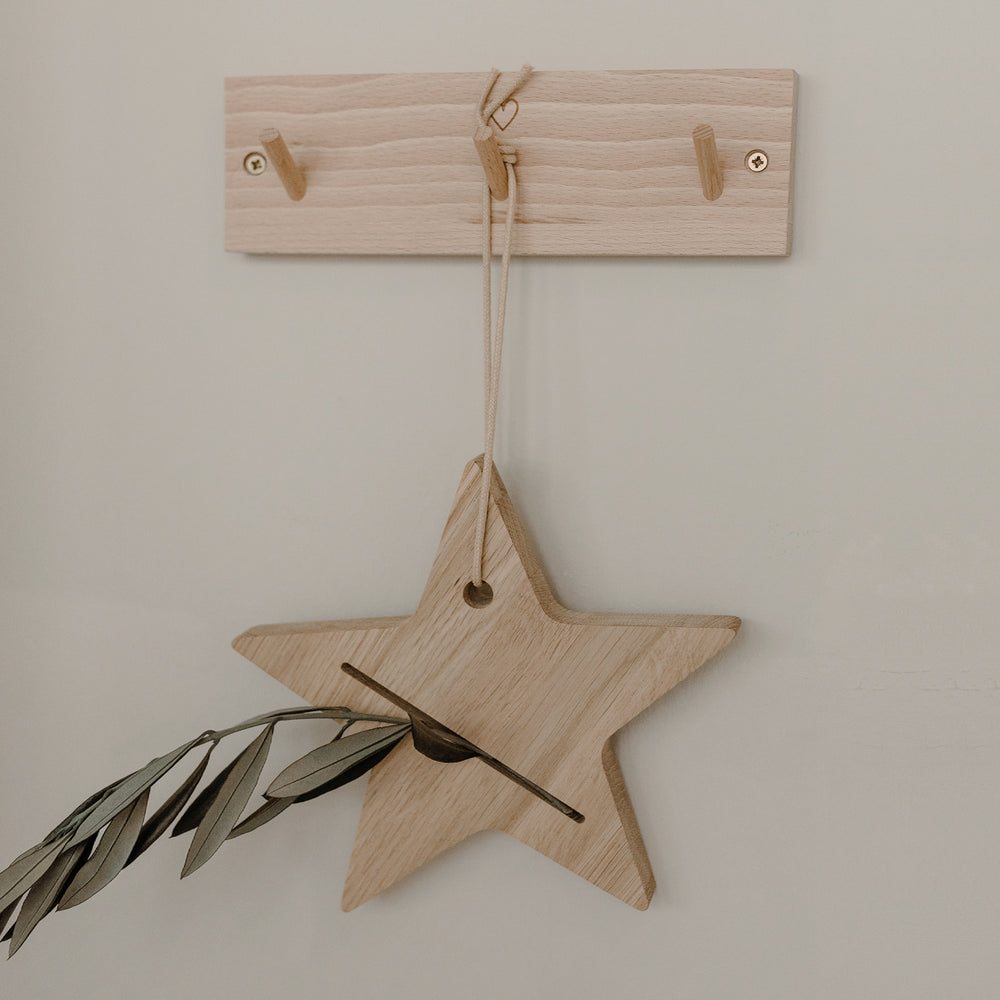 Barre à crochets coeur 23cm