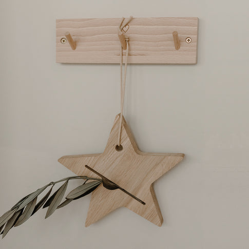 Barre à crochets coeur 23cm