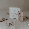 Pendentifs en bois lapin naturel en lot de 8