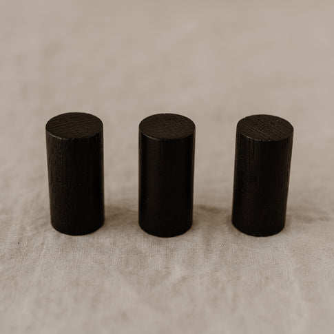 Crochets muraux noirs en lot de 3