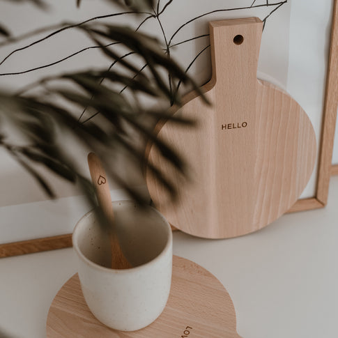 Mini planches à découper Hello Love en lot de 2