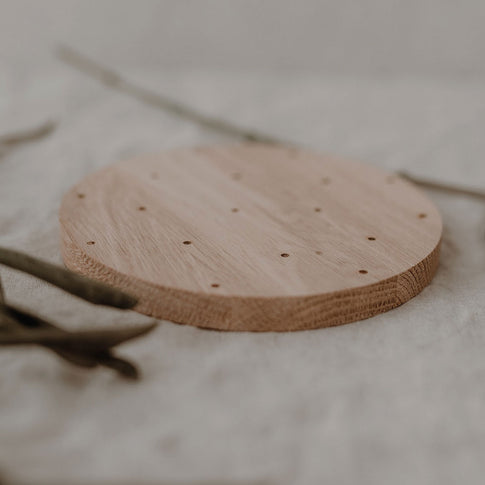 Dessous de verre en chêne à pois