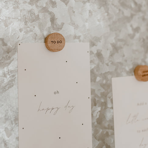 Aimants en bois Denk dran en lot de 3