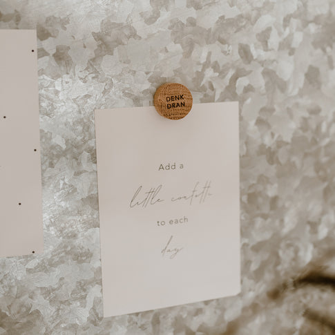 Aimants en bois Denk dran en lot de 3