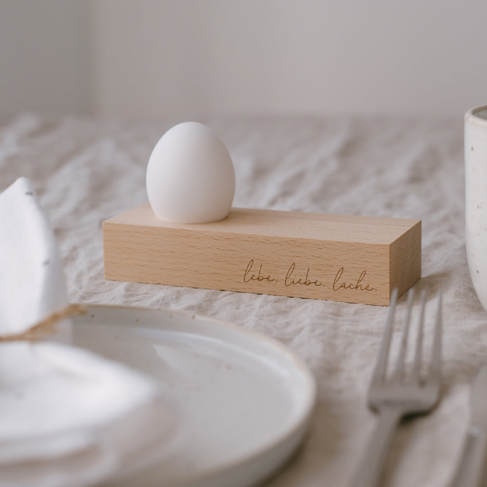 Eierbecher Lebe Liebe Lache 15 x 5,5 cm