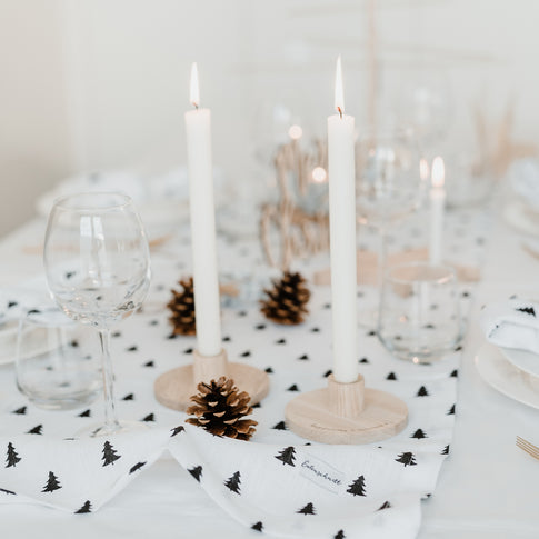 Kerzenständer Punkte aus Eiche