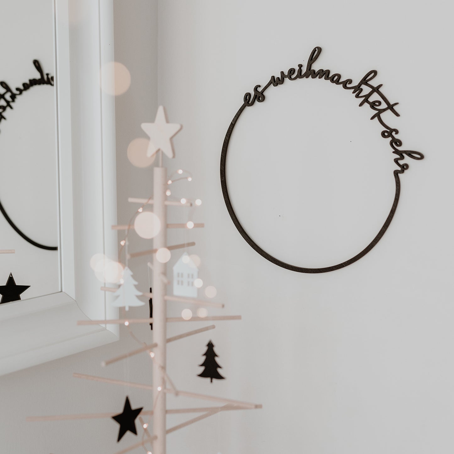 Couronne en bois Es weihnachtet sehr