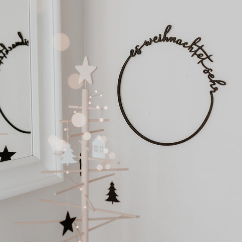 Couronne en bois Es weihnachtet sehr