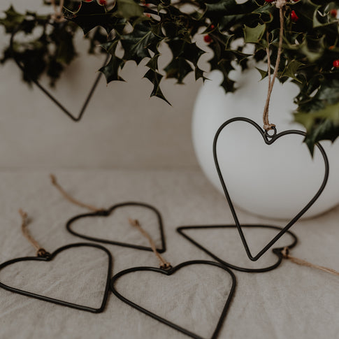 Pendentif Coeur en métal lot de 6