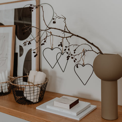 Pendentif Coeur en métal lot de 6