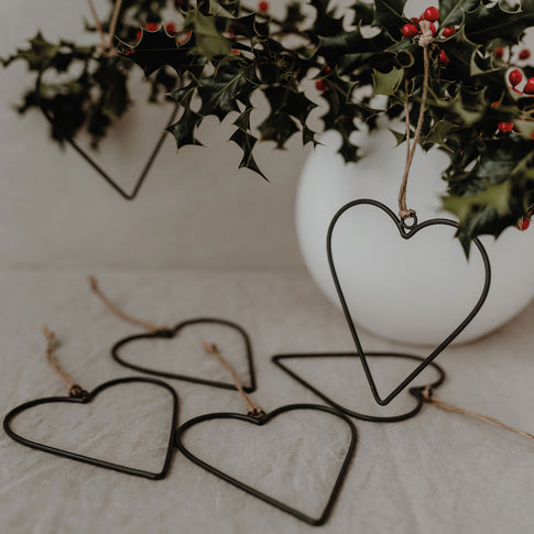 Pendentif Coeur en métal lot de 6