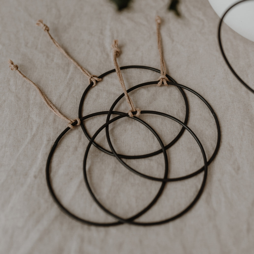 Pendentif Cercle en métal lot de 6