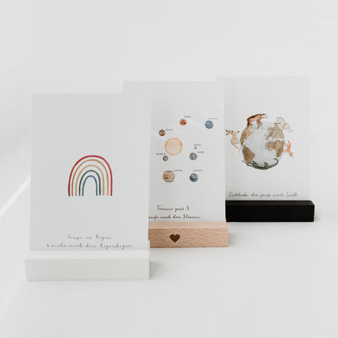 Support cartes postales noir 10