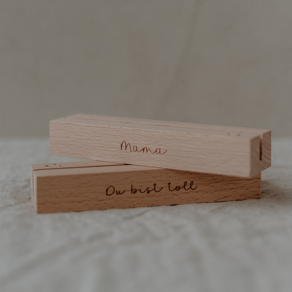 Porte-cartes et fleurs séchées Mama en lot de 2