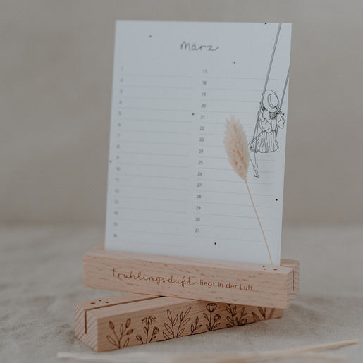 Karten- und Trockenblumenständer Frühling im 2er Set