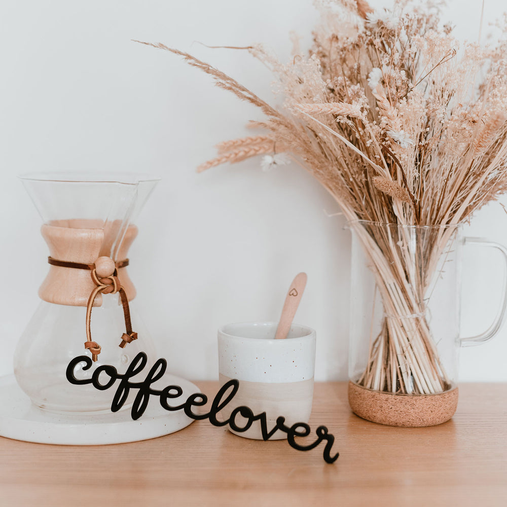 Lettrage en relief en bois Coffeelover