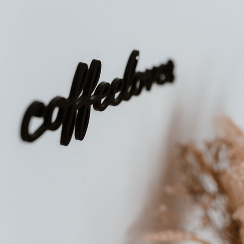 Lettrage en relief en bois Coffeelover
