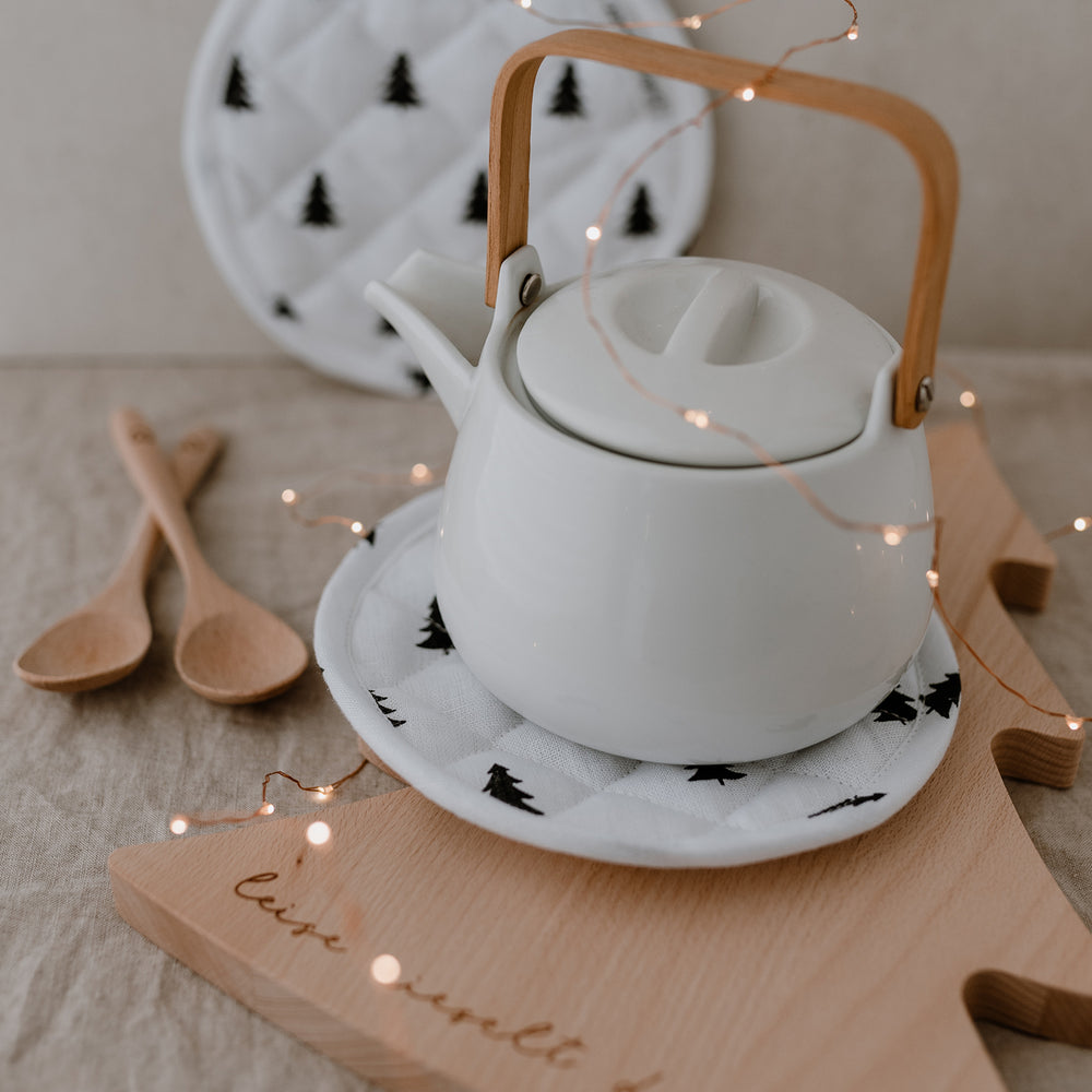 Topflappen Tannen aus Leinen